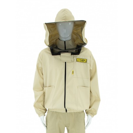 Куртка пчеловода с молнией и шляпой - Optima